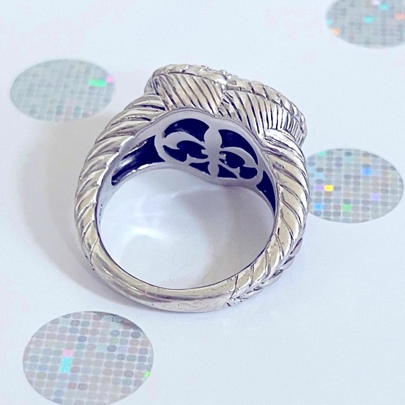 Judith Ripka Silver Heart Ring with Sparkling Accents - Picture 4 of 7